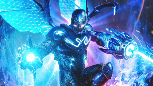 Metallic Marvel Blue Beetle Unleashed 5k Wallpaper