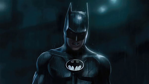 Michael Keaton Concept Art As Batman From The Flash Movie Wallpaper