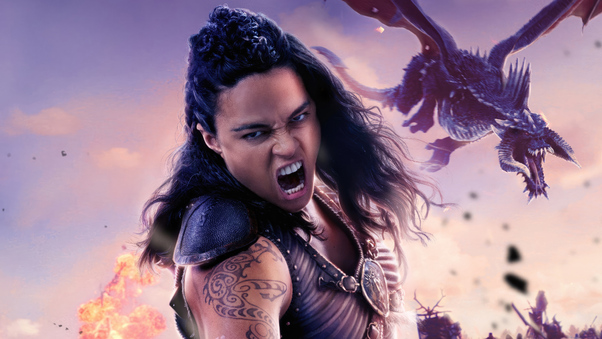 Michelle Rodriguez As Holga Kilgore In Dungeons And Dragons Honor Among Thieves Wallpaper