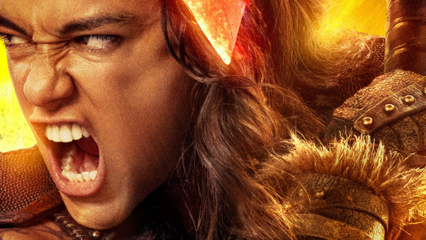 Michelle Rodriguez As Holga La Barbare In Dungeons And Dragons Honor Among Thieves Wallpaper
