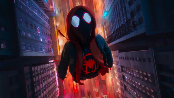 Miles Morales In Spider Man Into The Spider Verse Movie 2018 Wallpaper