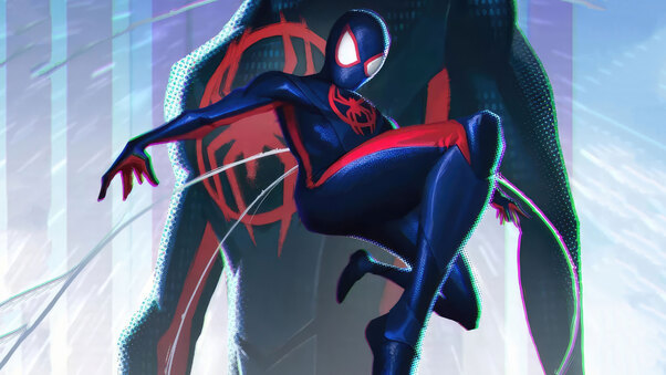 Miles Morales In SpiderMan Across The Spiderverse 2023 Wallpaper