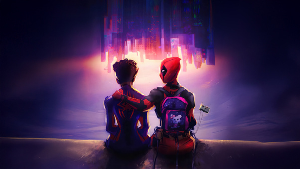 Miles Morales Meets Deadpool Wallpaper