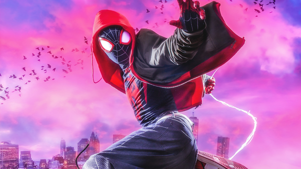 Miles Morales Spiderman Cosplay 4k Wallpaper