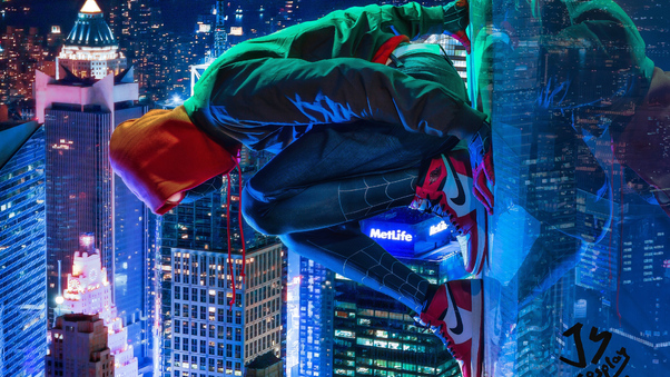 Miles Morales Spiderman Cosplay Wallpaper