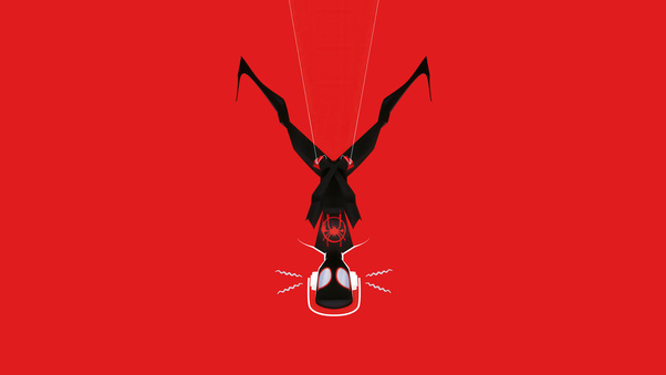 Miles Morales Up Side Down Wallpaper