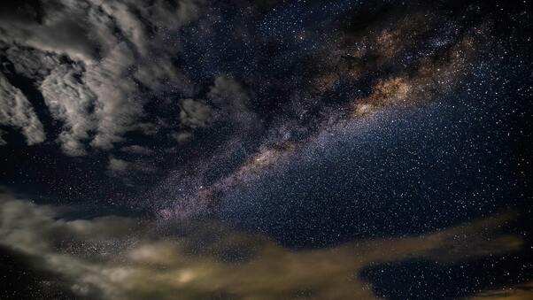 Milky Way Astronomy Constellations Storm Clouds Stars 5k Wallpaper