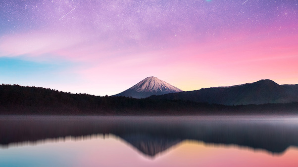 Milky Way Mount Fuji Wallpaper