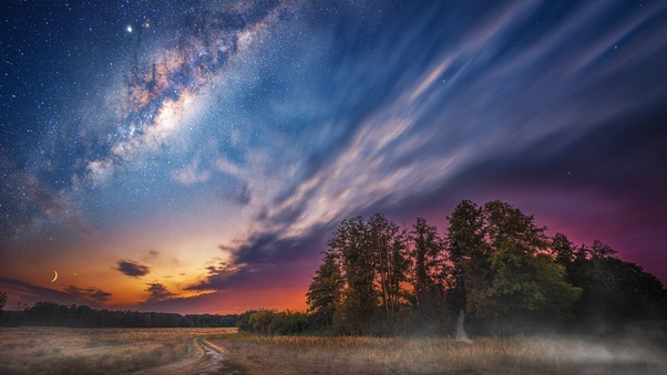Milky Way Night Sky Stars Wallpaper