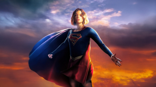 Milly Alcock As Supergirl Protector Wallpaper