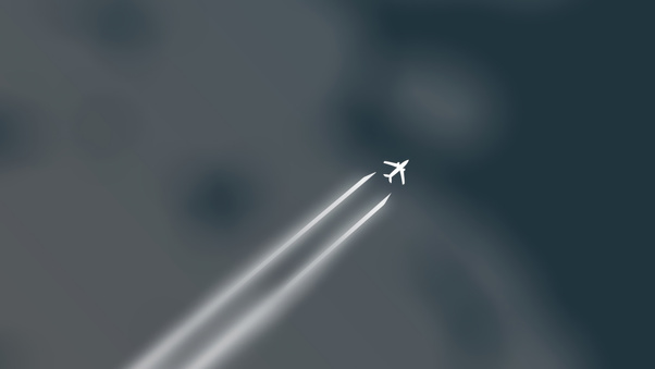 Minimalist Plane In Stormy Sky (1280x720) Resolution Wallpaper
