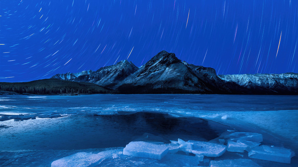 Minnewanka Alberta Starlight Lake Canada Wallpaper
