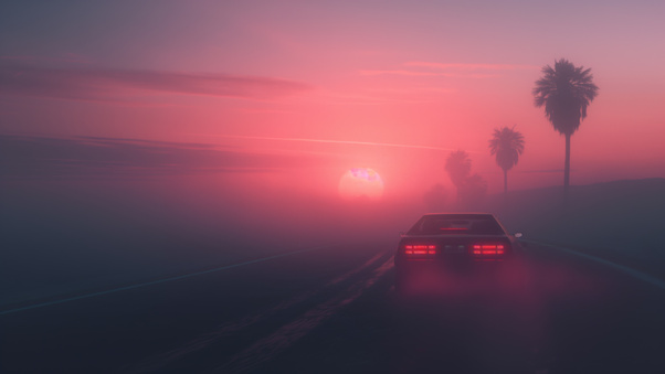 Misty Roads And Car In The Fog (2560x1080) Resolution Wallpaper
