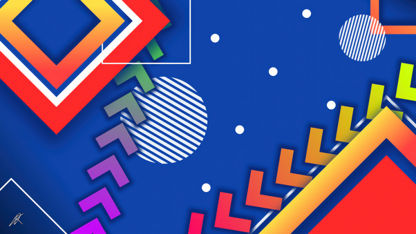 Modern Square Geometry Abstract Shapes (3840x2160) Resolution Wallpaper
