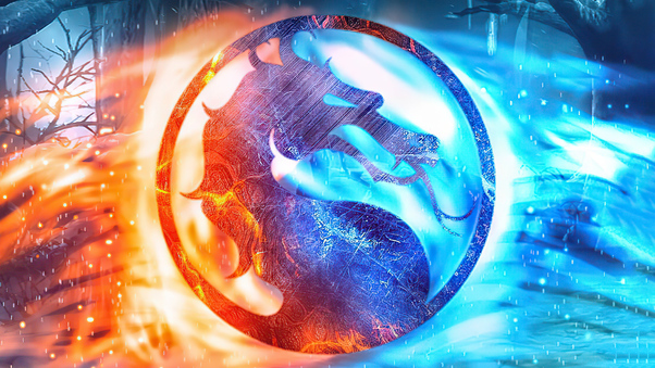 Mortal Kombat Movie Fire And Ice Logo 4k Wallpaper