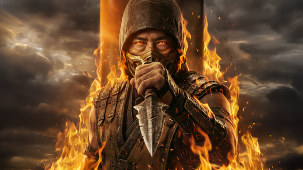 Mortal Kombat Scorpion A Ninja (2048x2048) Resolution Wallpaper