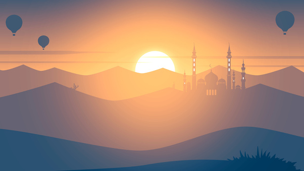 Mosque Minimalism 4k Wallpaper