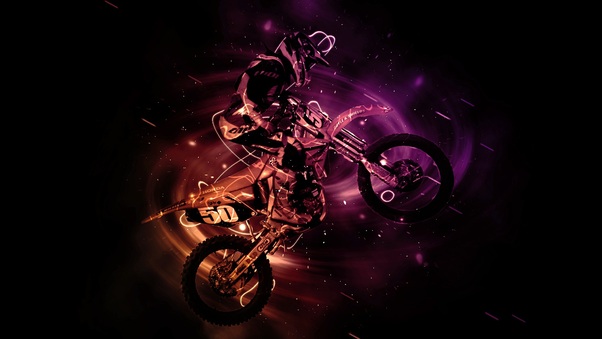 Motocross Bike Artistic Wallpaper