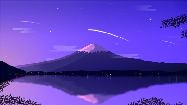 Mount Fuji Minimal 4k Wallpaper