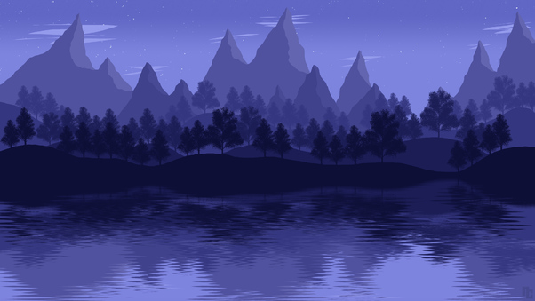 Mountain Lake Landscape 4k Wallpaper