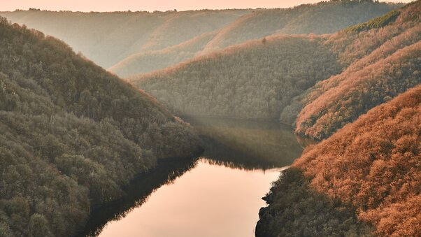 Mountain River Sun Forest Correze Drink Fall 5k Wallpaper