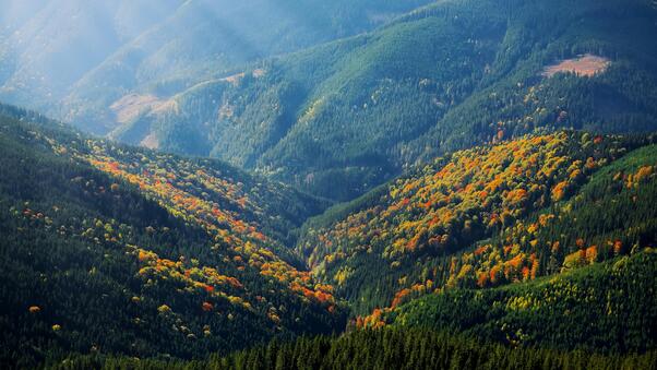 Mountain Sunrays Hill Nature Landscape Outdoors 5k Wallpaper