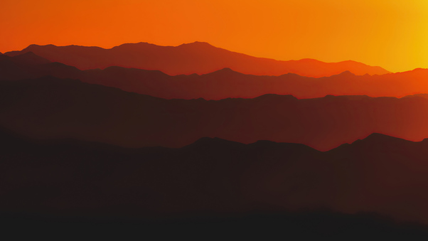 Mountains Steps Sunset 5k Wallpaper