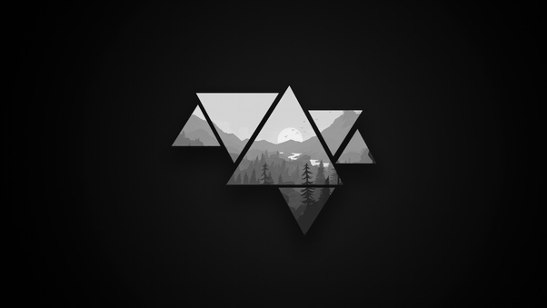 Mountains Triangle Shapes 4k Wallpaper