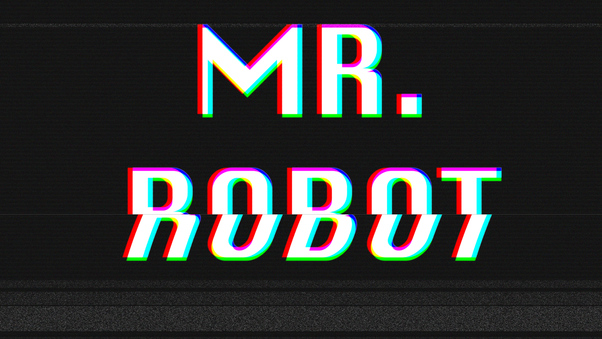 Mr Robot Typography Glitch Art 4k Wallpaper