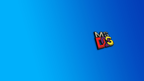 Ms Dos Logo 4k Wallpaper