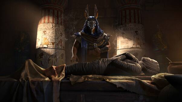 Mummy Key Art Assassins Creed Origins Wallpaper