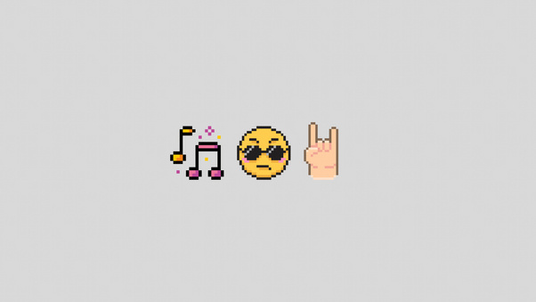 Music Lover Emoji Minimal Wallpaper