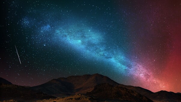 Nature Scenery Colorful Stars Space Wallpaper