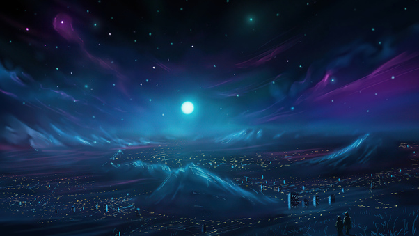 Nebula City Wallpaper