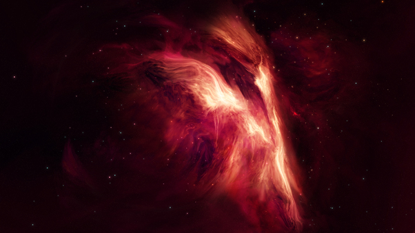 Nebula Red Dark Wallpaper