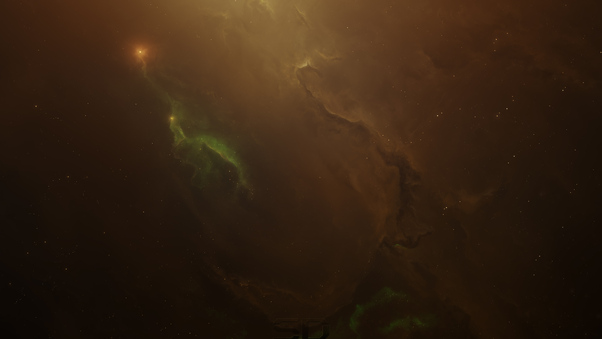 Nebula Space Brown Immersive Wallpaper