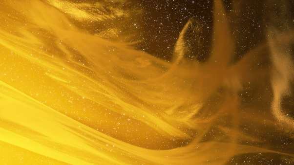 Nebula With Yellow And Golden Colors Wallpaper