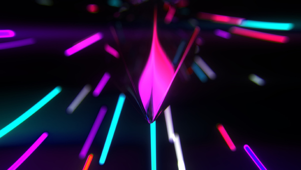 Neon Glow Abstract Wallpaper