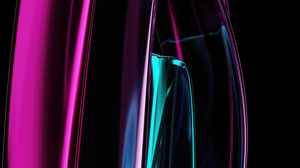 Neon Glow Structure Abstract 4k Wallpaper