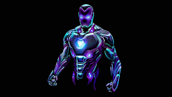Neon Iron Man4k Wallpaper