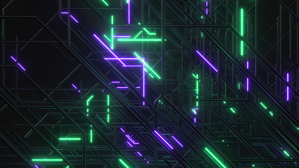 Neon Light Abstract 8k Wallpaper