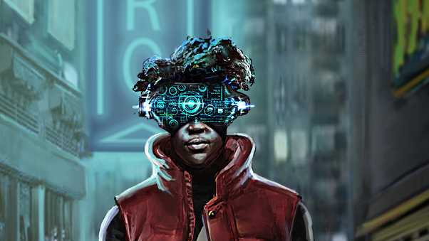 Neon Scifi Cyberpunk Alley Wallpaper