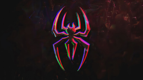 Neon Spiderman Noise Logo Wallpaper