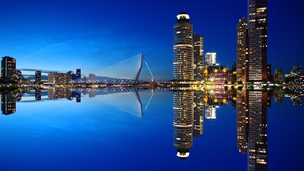 Netherlands Night City 5k Wallpaper