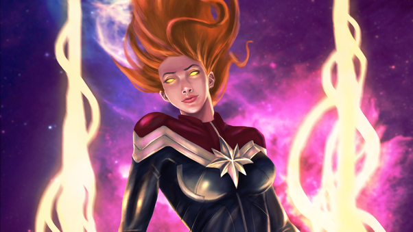 New Captain Marvel Arts Wallpaper