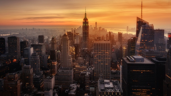 New York City Evening Time Wallpaper