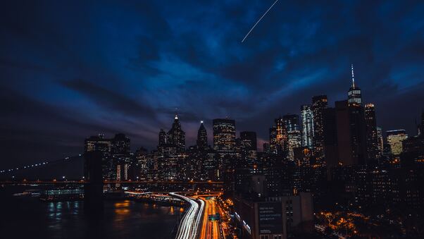 Newyork Night Buildings 4k Wallpaper