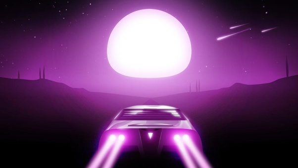 Night Drive Synthwave Wallpaper
