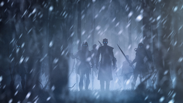 Night King With White Walkers Artwork Wallpaper
