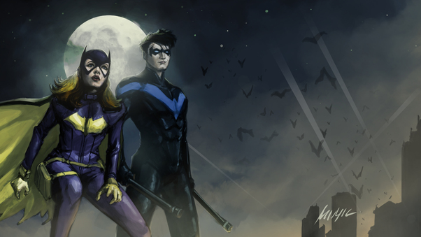 Nightwing And Batgirl Wallpaper